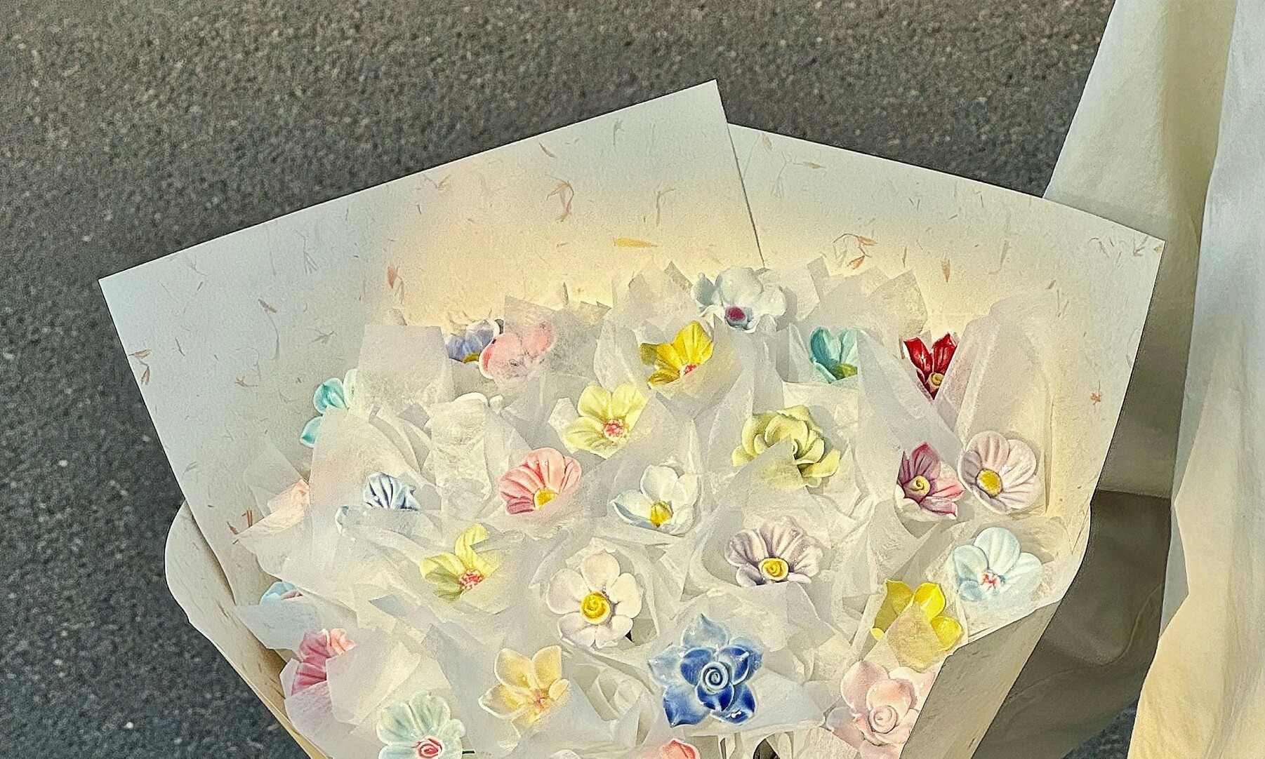 Handmade Ceramic Flower Bouquet – Birthday Gift for Best Friend - Image 4